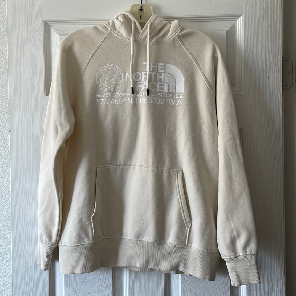 The North Face Coordinates Vintage White Hoodie Size Medium